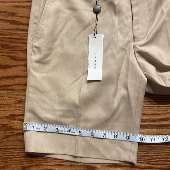 ASOS Topman stone color dressy men’s shorts viscose blend flat front classic fit - Picture 14 of 16